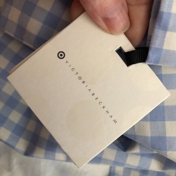 Victoria Beckham for Target Sky Blue & White Gingham Twill Spring Jacket - NWT's - Picture 3 of 10